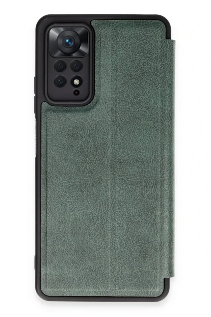 Uray store Xiaomi Redmi Note 12 Pro 4G Kılıf Flip Cover - Koyu Yeşil