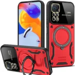 Uray store Xiaomi Redmi Note 12 Pro 4G Kılıf Joy Lens Standlı Kapak - Kırmızı