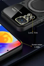 Uray store Xiaomi Redmi Note 12 Pro 4G Kılıf Joy Lens Standlı Kapak - Siyah - Görsel 5