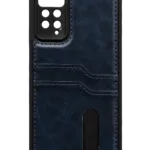 Uray store Xiaomi Redmi Note 12 Pro 4G Kılıf Sara Kartvizitli Deri Kılıf - Lacivert