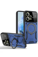 Uray store Xiaomi Redmi Note 12 Pro 5G Kılıf Joy Lens Standlı Kapak - Lacivert
