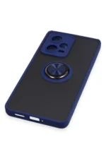 Uray store Xiaomi Poco X5 Pro 5G Kılıf Montreal Yüzüklü Silikon Kapak - Lacivert - Görsel 5