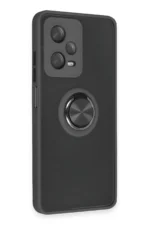 Uray store Xiaomi Poco X5 Pro 5G Kılıf Montreal Yüzüklü Silikon Kapak - Siyah - Görsel 2