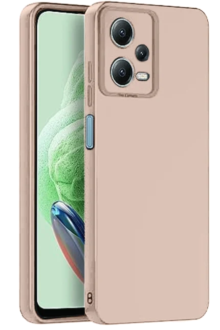 Uray store Xiaomi Redmi Note 12 Pro 5G Kılıf Nano içi Kadife Silikon - Pudra