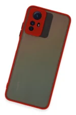 Uray store Xiaomi Redmi Note 12S Kılıf Montreal Silikon Kapak - Kırmızı - Görsel 3