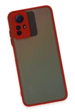 Uray store Xiaomi Redmi Note 12S Kılıf Montreal Silikon Kapak - Kırmızı - Görsel 4
