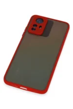 Uray store Xiaomi Redmi Note 12S Kılıf Montreal Silikon Kapak - Kırmızı - Görsel 6