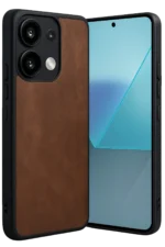 Uray store Xiaomi Redmi Note 13 4G Kılıf Aras Deri Kapak - Taba