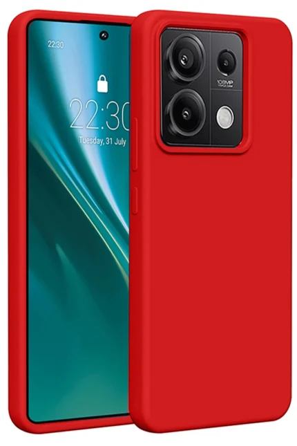Uray store Xiaomi Redmi Note 13 4G Kılıf First Silikon - Kırmızı