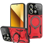 Uray store Xiaomi Redmi Note 13 4G Kılıf Joy Lens Standlı Kapak - Kırmızı