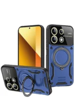 Uray store Xiaomi Redmi Note 13 4G Kılıf Joy Lens Standlı Kapak - Lacivert