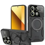 Uray store Xiaomi Redmi Note 13 4G Kılıf Joy Lens Standlı Kapak - Siyah