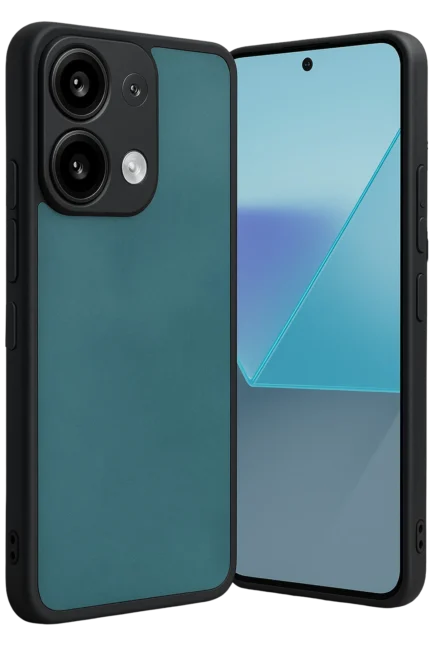 Uray store Xiaomi Redmi Note 13 Pro 4G Kılıf Aras Deri Kapak - Açık Yeşil