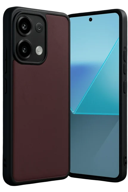 Uray store Xiaomi Redmi Note 13 Pro 4G Kılıf Aras Deri Kapak - Bordo