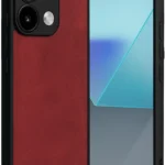 Uray store Xiaomi Redmi Note 13 Pro 4G Kılıf Aras Deri Kapak - Kırmızı