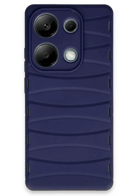Uray store Xiaomi Redmi Note 13 Pro 4G Kılıf Bibercas Silikon Kapak - Lacivert