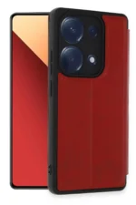 Uray store Xiaomi Redmi Note 13 Pro 4G Kılıf Flip Cover - Kırmızı