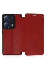 Uray store Xiaomi Redmi Note 13 Pro 4G Kılıf Flip Cover - Kırmızı - Görsel 5