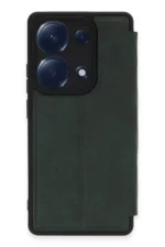 Uray store Xiaomi Redmi Note 13 Pro 4G Kılıf Flip Cover - Koyu Yeşil - Görsel 3