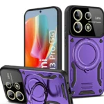 Uray store Xiaomi Redmi Note 13 Pro 4G Kılıf Joy Lens Standlı Kapak - Mor