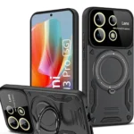 Uray store Xiaomi Redmi Note 13 Pro 4G Kılıf Joy Lens Standlı Kapak - Siyah