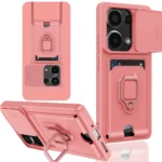 Uray store Xiaomi Redmi Note 13 Pro 4G Kılıf Zuma Kartvizitli Yüzüklü Silikon - Pembe