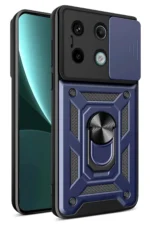 Uray store Xiaomi Redmi Note 13 Pro 4G Pars Lens Yüzüklü Silikon - Lacivert