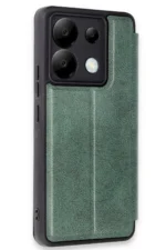 Uray store Xiaomi Redmi Note 13 Pro 5G Kılıf Flip Cover - Koyu Yeşil - Görsel 2