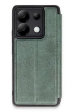 Uray store Xiaomi Redmi Note 13 Pro 5G Kılıf Flip Cover - Koyu Yeşil