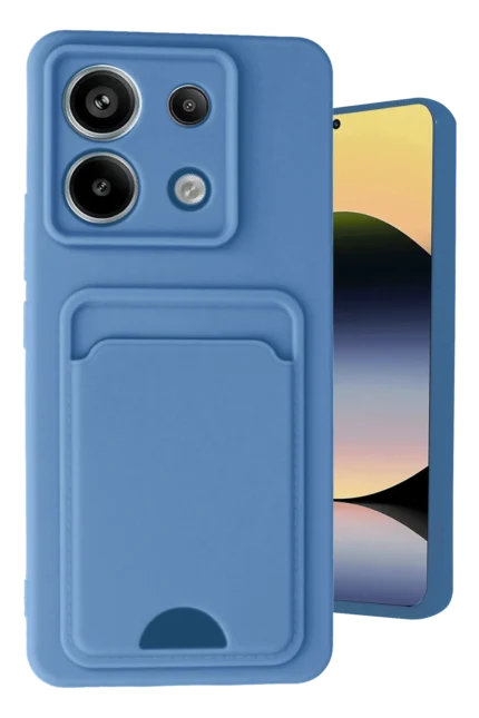 Uray store Xiaomi Redmi Note 13 Pro 5G Kılıf Kelvin Kartvizitli Silikon - Mavi