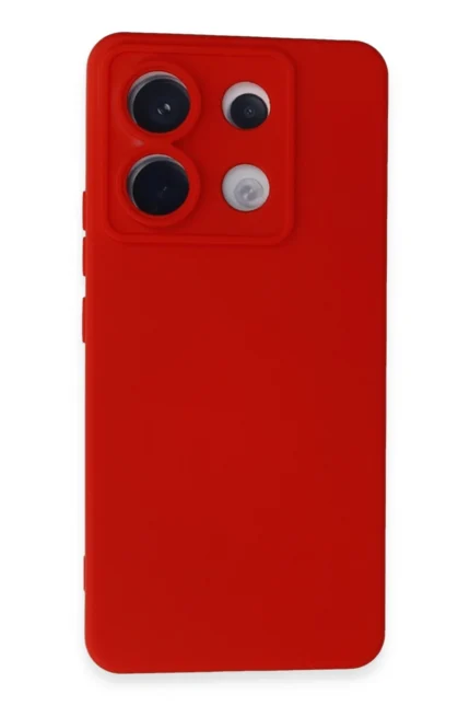 Uray store Xiaomi Redmi Note 13 Pro 5G Kılıf Nano içi Kadife Silikon - Kırmızı