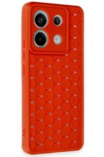 Uray store Xiaomi Redmi Note 13 Pro 5G Kılıf Petek Silikon Kapak - Kırmızı - Görsel 2