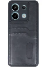 Uray store Xiaomi Redmi Note 13 Pro 5G Kılıf Sara Kartvizitli Deri Kılıf - Siyah - Görsel 2