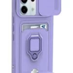 Uray store Xiaomi Redmi Note 13 Pro 5G Kılıf Zuma Kartvizitli Yüzüklü Silikon - Lila