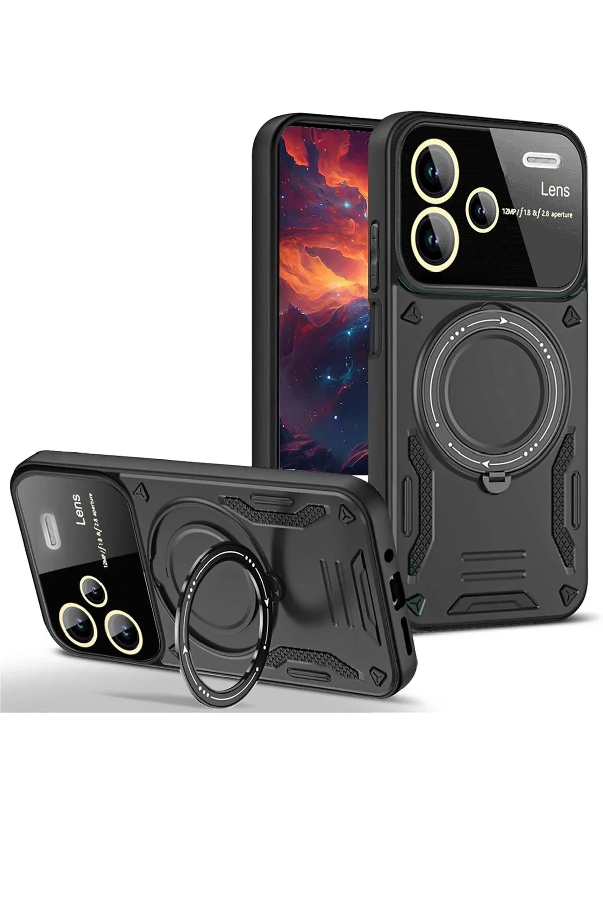 newface-xiaomi-redmi-note-13-pro-plus-joy-lens-standli-kapak-siyah-default Uray store Xiaomi Redmi Note 13 Pro Plus Joy Lens Standlı Kapak - Siyah - Görsel 1