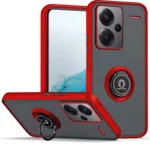 Uray store Xiaomi Redmi Note 13 Pro Plus Kılıf Montreal Yüzüklü Silikon Kapak - Kırmızı