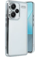 Uray store Xiaomi Redmi Note 13 Pro Plus Kılıf Razer Lensli Silikon - Gümüş