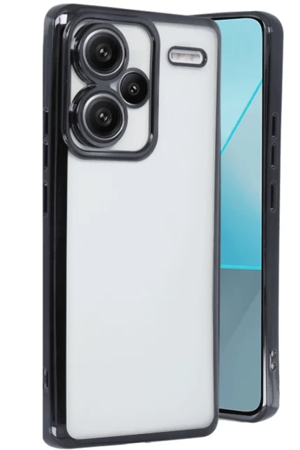 Uray store Xiaomi Redmi Note 13 Pro Plus Kılıf Razer Lensli Silikon - Siyah
