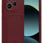 Uray store Xiaomi Redmi Note 14 4G Kelvin Kartvizitli Silikon - Bordo