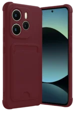 Uray store Xiaomi Redmi Note 14 4G Kelvin Kartvizitli Silikon - Bordo