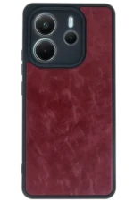 Uray store Xiaomi Redmi Note 14 4G Kılıf Aras Deri Kapak - Bordo - Görsel 2