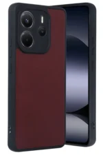Uray store Xiaomi Redmi Note 14 4G Kılıf Aras Deri Kapak - Bordo