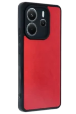 Uray store Xiaomi Redmi Note 14 4G Kılıf Aras Deri Kapak - Kırmızı - Görsel 3