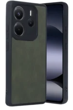 Uray store Xiaomi Redmi Note 14 4G Kılıf Aras Deri Kapak - Koyu Yeşil