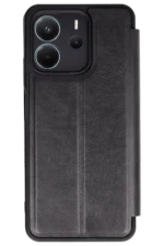Uray store Xiaomi Redmi Note 14 4G Kılıf Flip Cover - Siyah