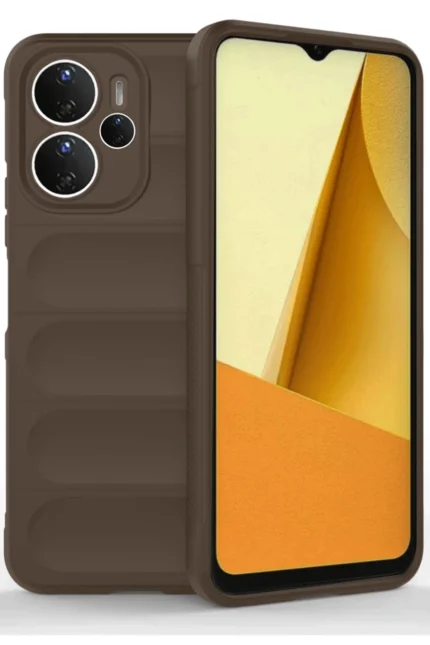 Uray store Xiaomi Redmi Note 14 4G Kılıf Optimum Silikon - Kahverengi