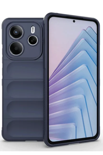 Uray store Xiaomi Redmi Note 14 4G Kılıf Optimum Silikon - Lacivert