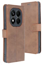 Uray store Xiaomi Redmi Note 14 4G Kılıf Trend S Plus Kapaklı Kılıf - Taba