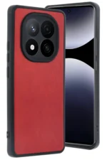 Uray store Xiaomi Redmi Note 14 Pro 4G Kılıf Aras Deri Kapak - Kırmızı