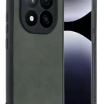 Uray store Xiaomi Redmi Note 14 Pro 4G Kılıf Aras Deri Kapak - Koyu Yeşil
